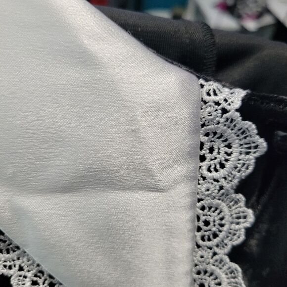 Widow by Dolls Kill black crushed velvet micro mini dress size S - Picture 8 of 9